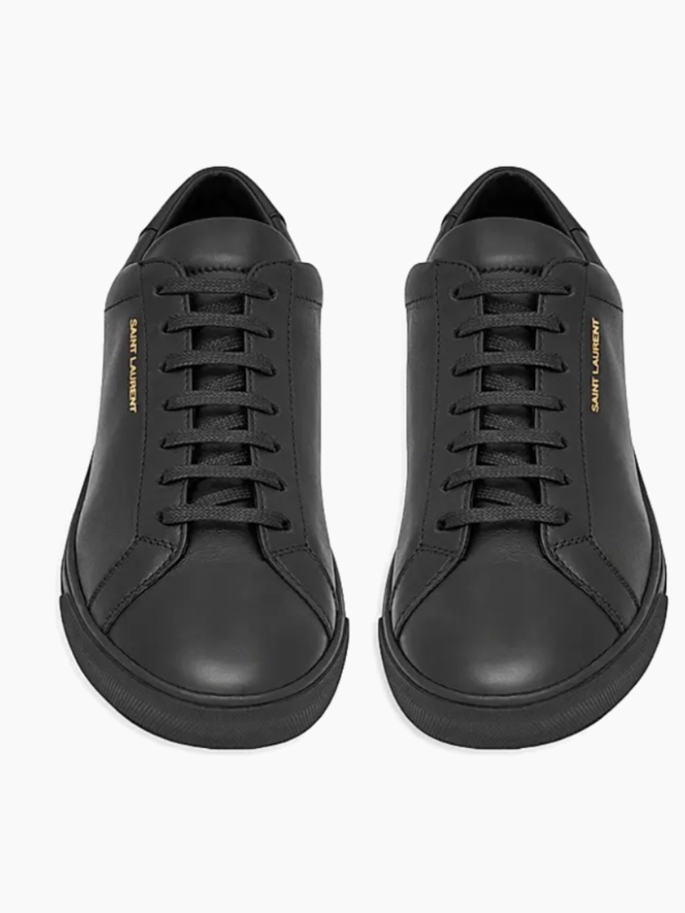 Saint Lauren  Andy low Top  Women's Sneakers  in leather Black Size 38 NWB